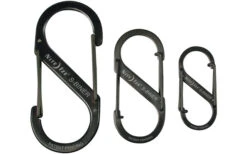 Nite Ize S-Biner Edelstahl Doppelkarabiner Schwarz -Fiama Camping Geschaft 120640 829767