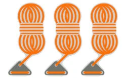 Bent Abspannleinen 3er Set Orange -Fiama Camping Geschaft 251461 1777525 2