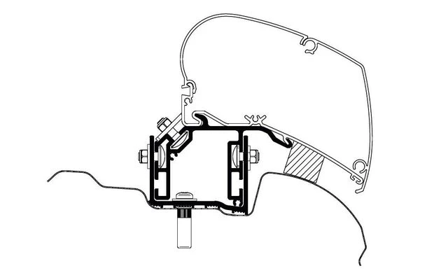 Thule Markisenadapter VW Crafter Ab Baujahr 2017 LHD (EU) 4 Thule Markisenadapter VW Crafter Ab Baujahr 2017 LHD (EU) – Bild 2