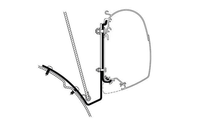 Thule Markisenadapter VW T4 Lift Roof 3 Thule Markisenadapter VW T4 Lift Roof