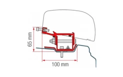 Fiamma Markisenadapter-Kit Renault Trafic L2 - Deep Black - LHD + RHD -Fiama Camping Geschaft 627975 4417855