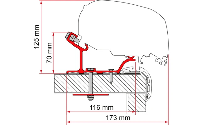 Fiamma Adapter Carthago Malibu 340 Markisenadapter Für Fiamma F80 / F65 340 5 Fiamma Adapter Carthago Malibu 340 Markisenadapter Für Fiamma F80 / F65 340 – Bild 3