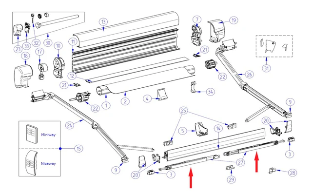 Thule Stützfuß (185cm) Für Markisenlänge Ab 4m 3 Thule Stützfuß (185cm) Für Markisenlänge Ab 4m