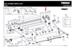 Thule Befestigungssatz Spannstange Passend Zu Thule Omnistor / Safari Residence / Panorama 9200